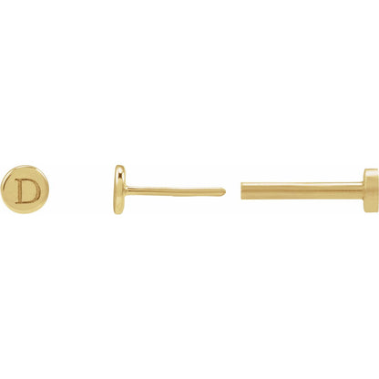 Engravable Disc Earring