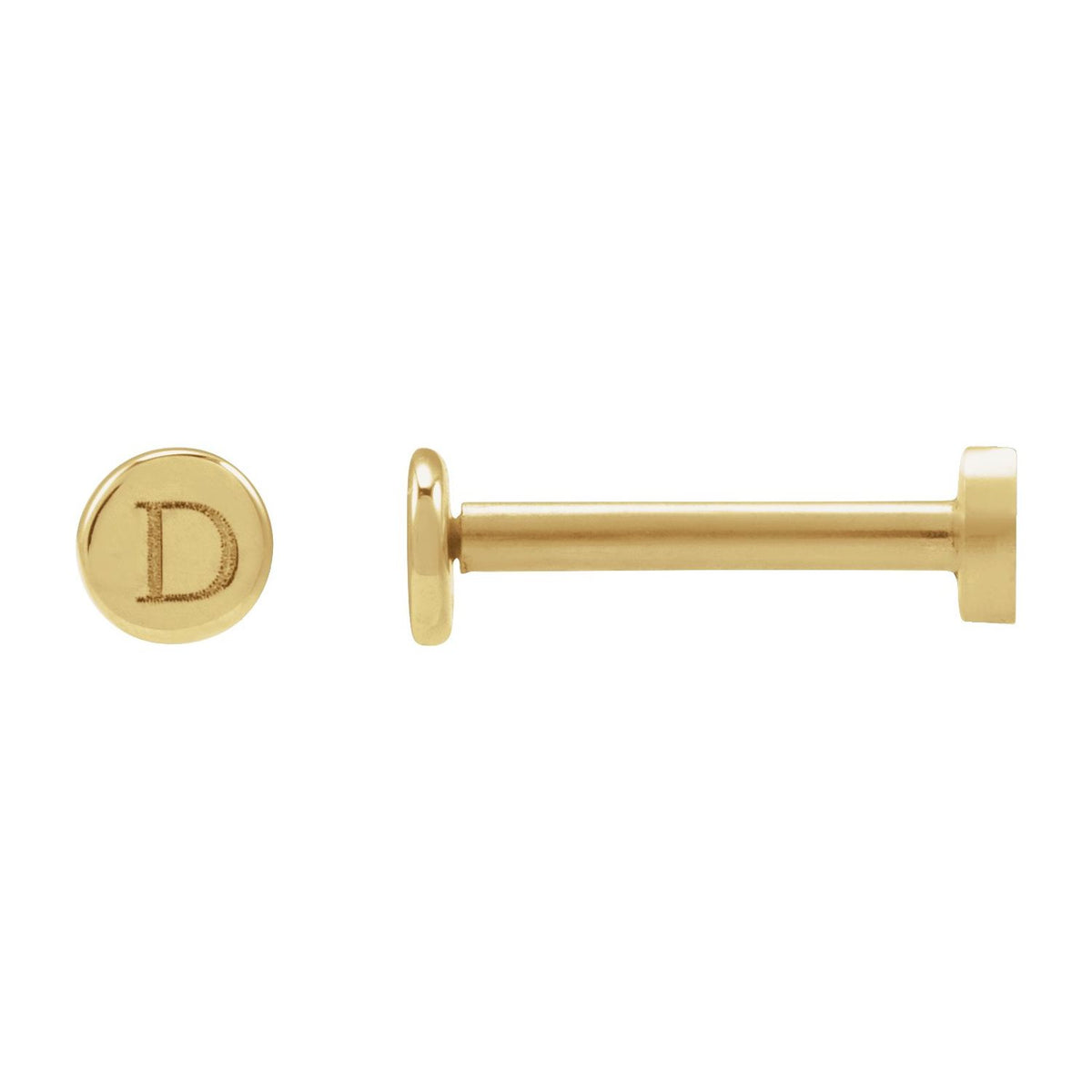 Engravable Disc Earring