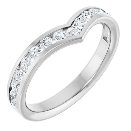1/4 CTW Natural Diamond Contour Band, 3 mm
