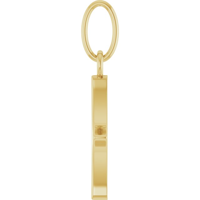 14K Yellow Gold Engravable Star Pendant