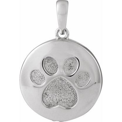 Paw Print Ash Holder Pendant