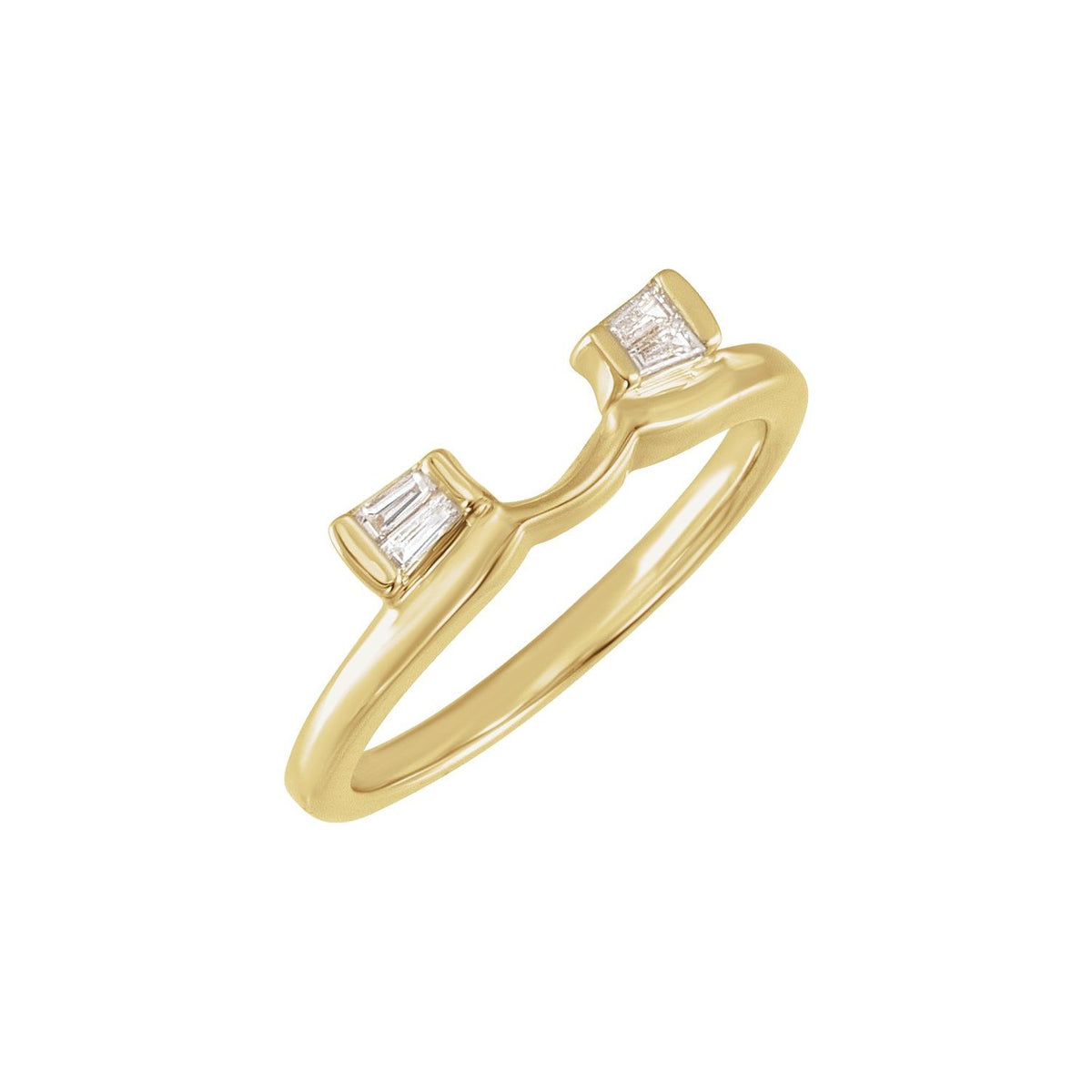 14K Yellow Gold 1/10 CTW Natural Diamond Wrap-Style Enhancer Ring
