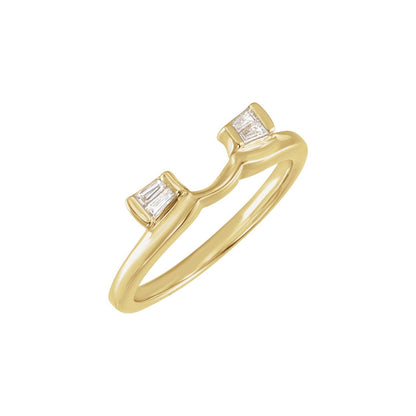 14K Yellow Gold 1/10 CTW Natural Diamond Wrap-Style Enhancer Ring