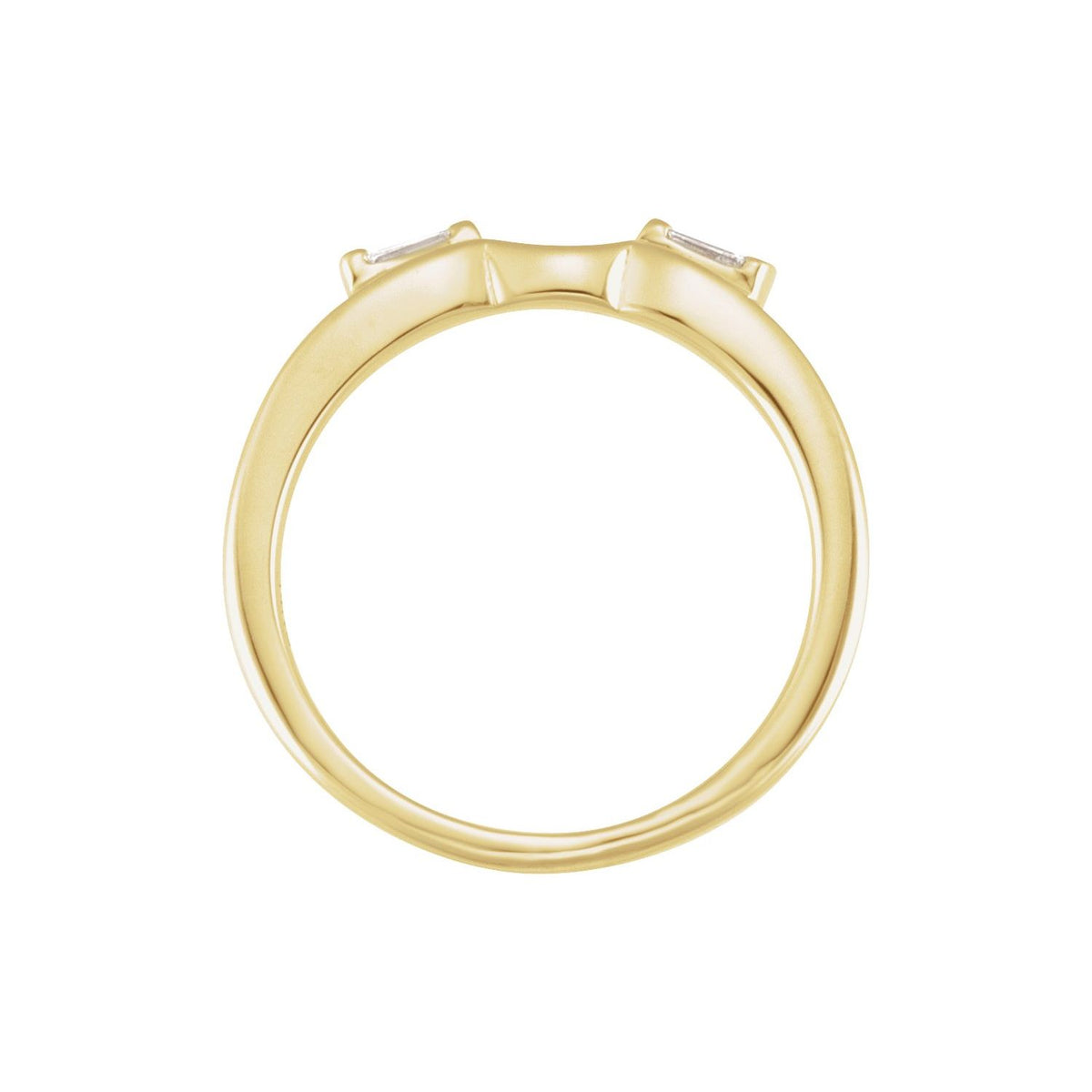 14K Yellow Gold 1/10 CTW Natural Diamond Wrap-Style Enhancer Ring