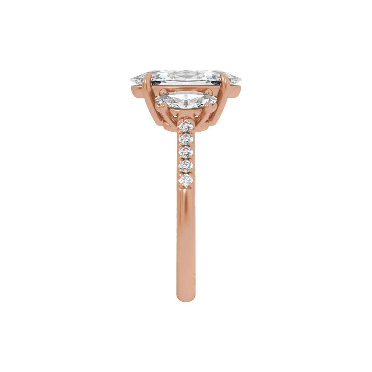 2 3/4 CTW Lab-Grown Diamond Three-Stone Engagement Ring