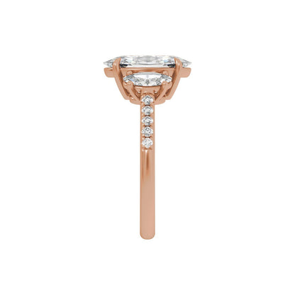 2 3/4 CTW Lab-Grown Diamond Three-Stone Engagement Ring