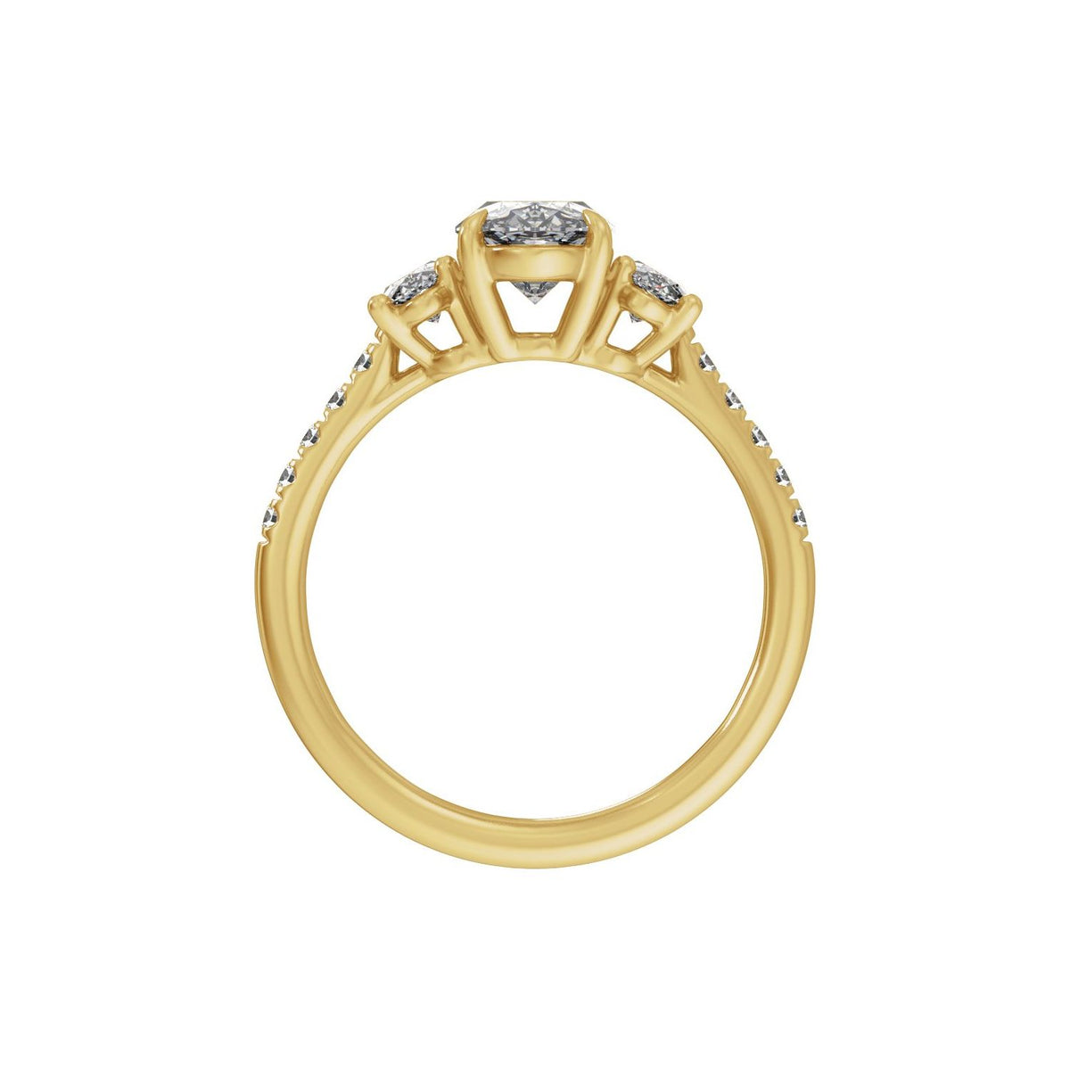 2 3/4 CTW Lab-Grown Diamond Three-Stone Engagement Ring