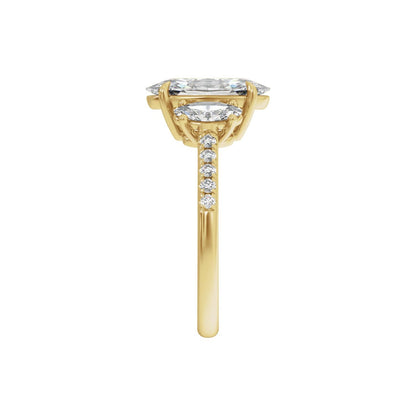 2 3/4 CTW Lab-Grown Diamond Three-Stone Engagement Ring