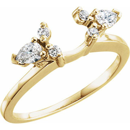 1/3 CTW Lab-Grown Diamond Wrap-Style Ring