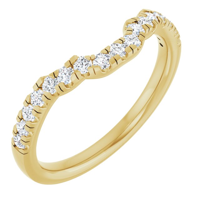 1/4 CTW Lab-Grown Diamond Band for 8x6 mm Emerald Ring