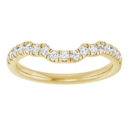 1/4 CTW Lab-Grown Diamond Band for 8x6 mm Emerald Ring
