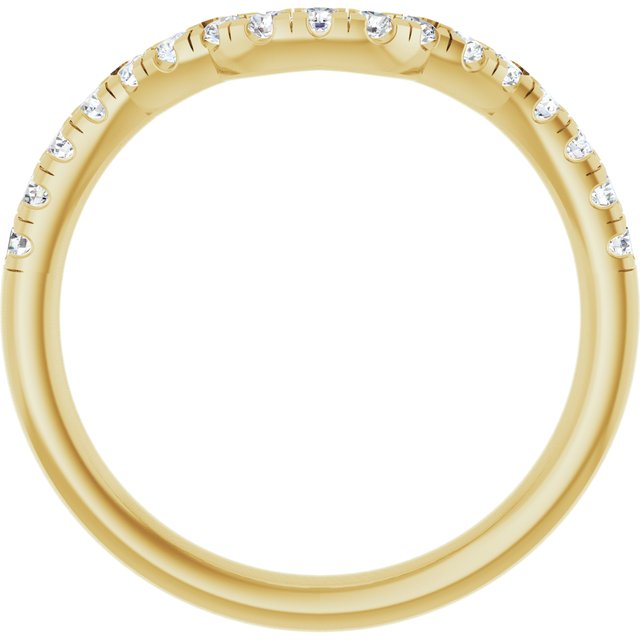 1/4 CTW Lab-Grown Diamond Band for 8x6 mm Emerald Ring