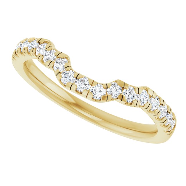 1/4 CTW Lab-Grown Diamond Band for 8x6 mm Emerald Ring