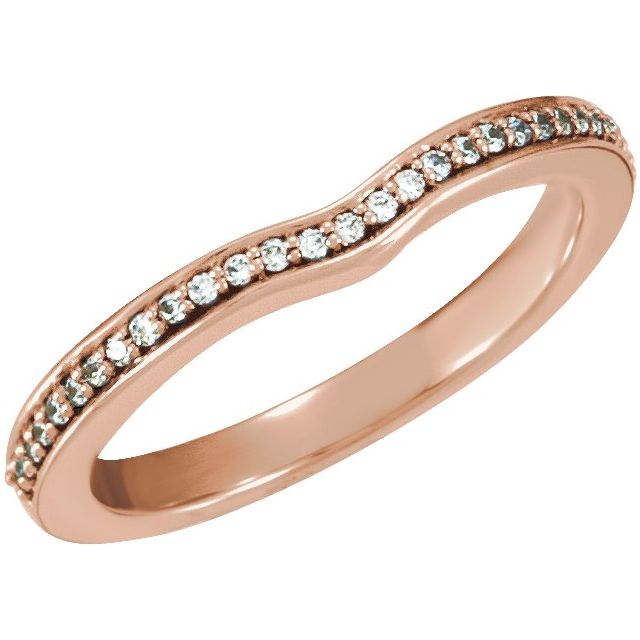 1/10 CTW Natural Diamond Contour Band, 2.3 mm