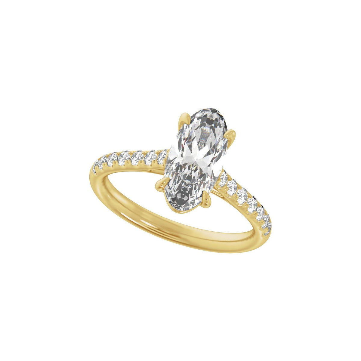 12.1x6.05 mm Oval 2 1/3 CTW Lab-Grown Diamond Engagement Ring