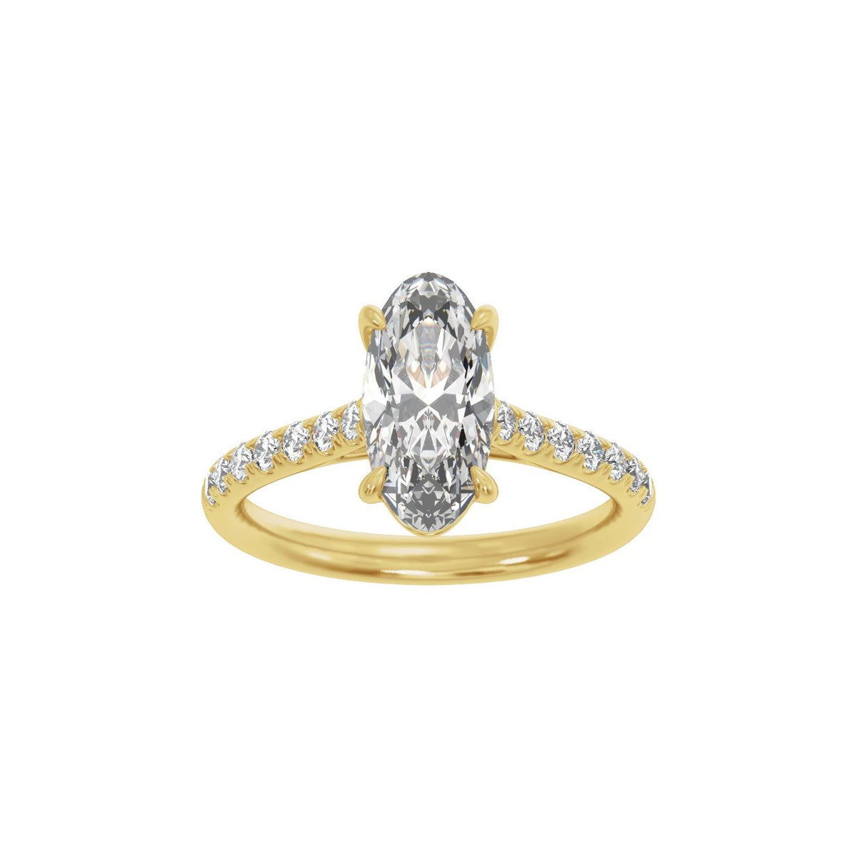 12.1x6.05 mm Oval 2 1/3 CTW Lab-Grown Diamond Engagement Ring