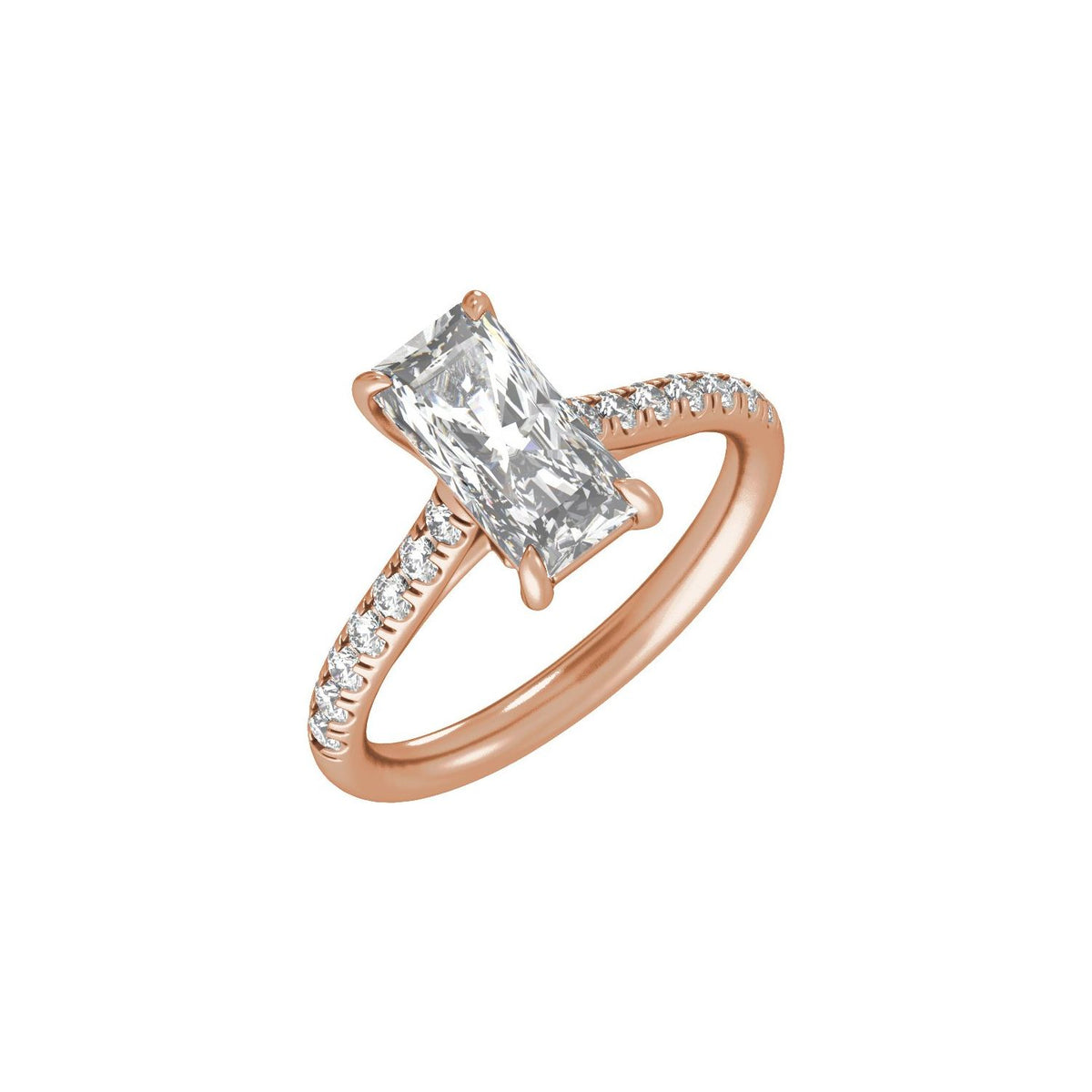 11x5.5 mm Radiant 2 1/3 CTW Lab-Grown Diamond Engagement Ring