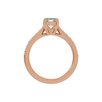 11x5.5 mm Radiant 2 1/3 CTW Lab-Grown Diamond Engagement Ring