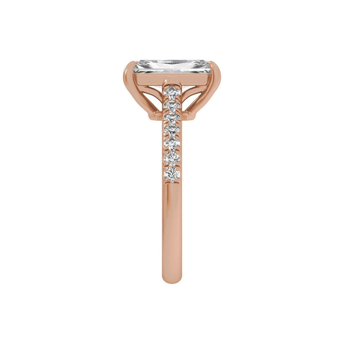 11x5.5 mm Radiant 2 1/3 CTW Lab-Grown Diamond Engagement Ring