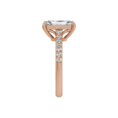 11x5.5 mm Radiant 2 1/3 CTW Lab-Grown Diamond Engagement Ring