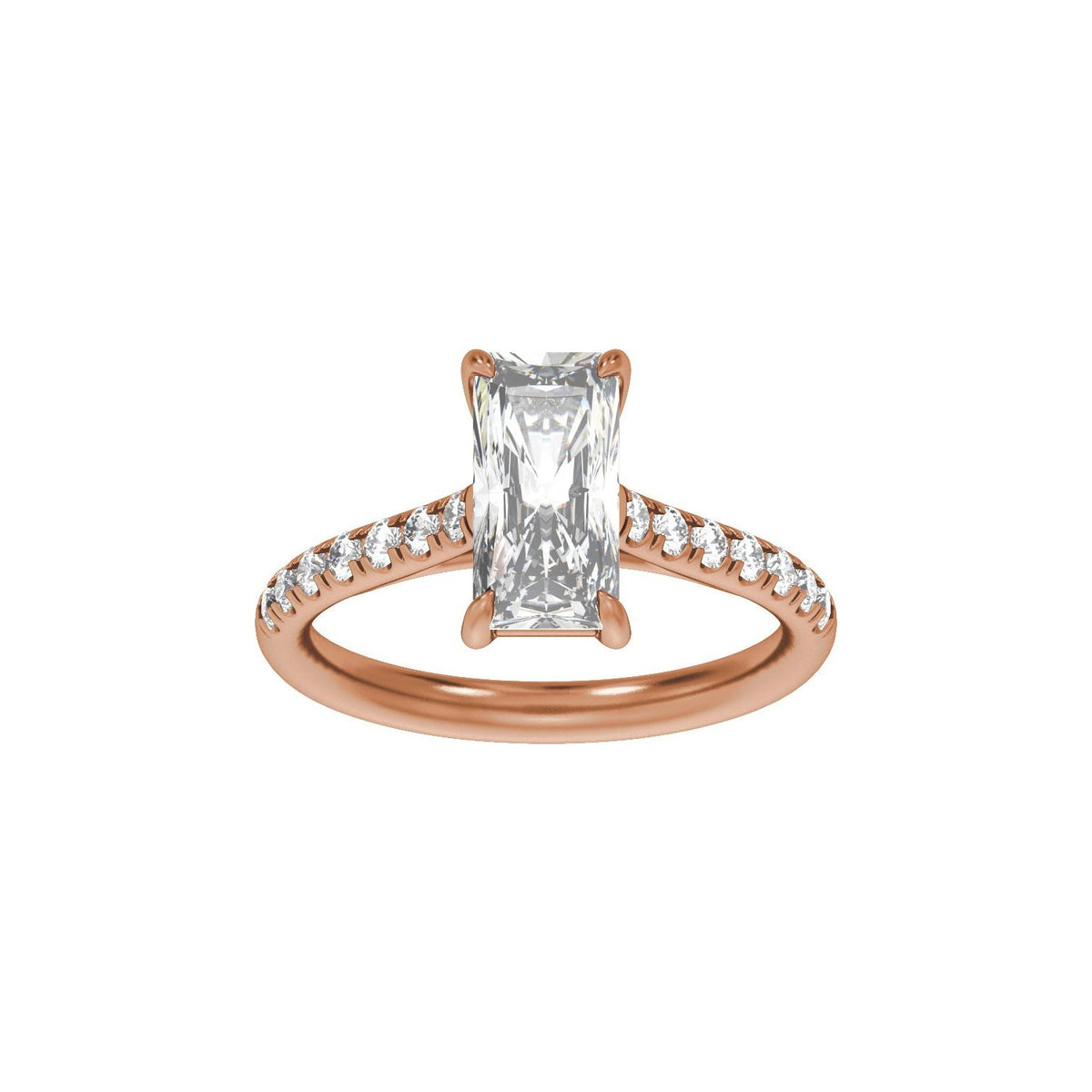 11x5.5 mm Radiant 2 1/3 CTW Lab-Grown Diamond Engagement Ring