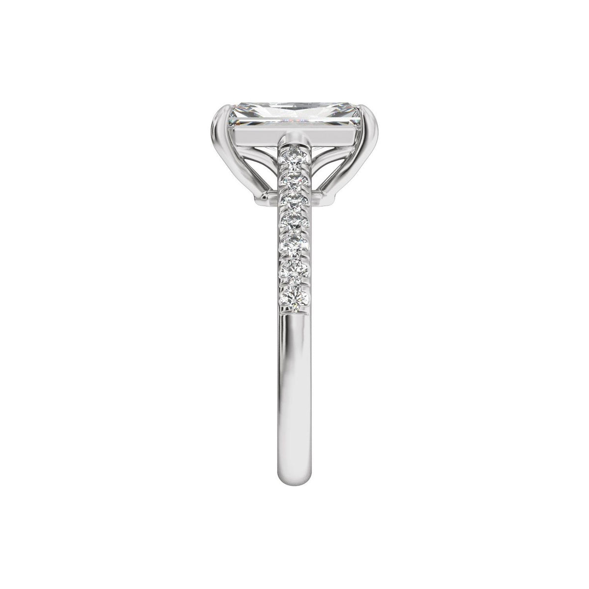 11x5.5 mm Radiant 2 1/3 CTW Lab-Grown Diamond Engagement Ring