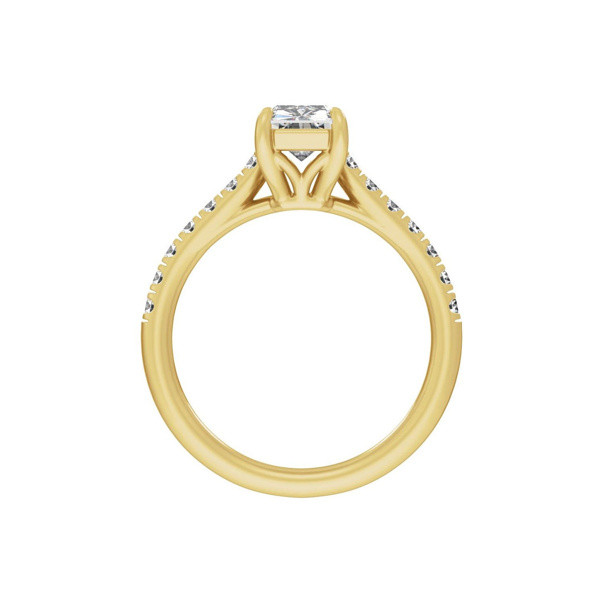 11x5.5 mm Radiant 2 1/3 CTW Lab-Grown Diamond Engagement Ring