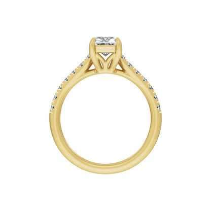 11x5.5 mm Radiant 2 1/3 CTW Lab-Grown Diamond Engagement Ring