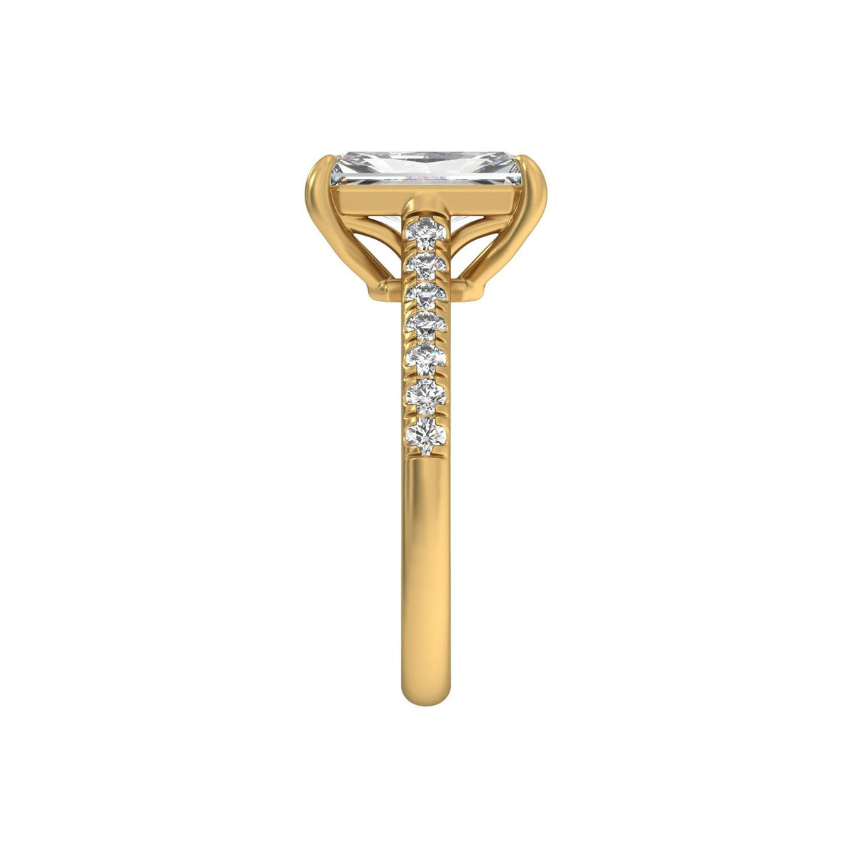 11x5.5 mm Radiant 2 1/3 CTW Lab-Grown Diamond Engagement Ring