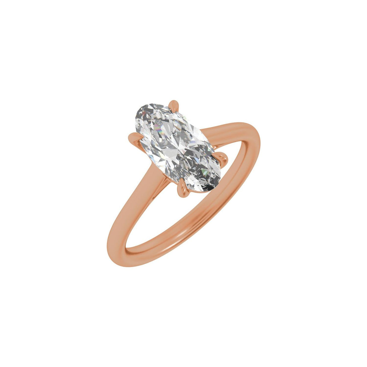 2 CTW Lab-Grown Diamond Engagement Ring, 12.1 mm