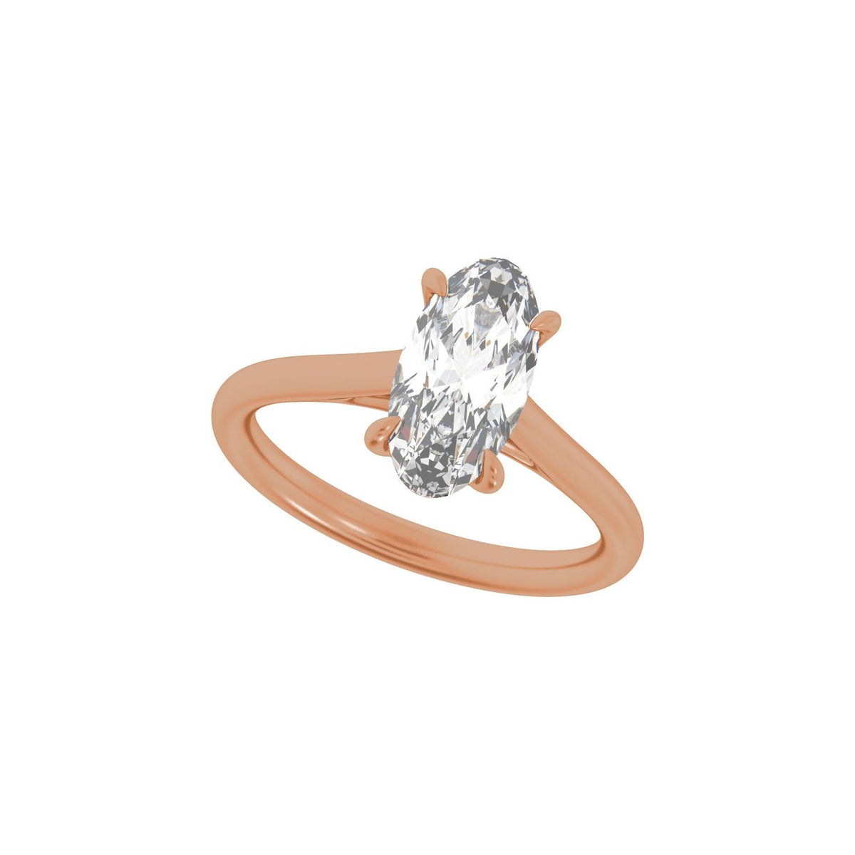2 CTW Lab-Grown Diamond Engagement Ring, 12.1 mm