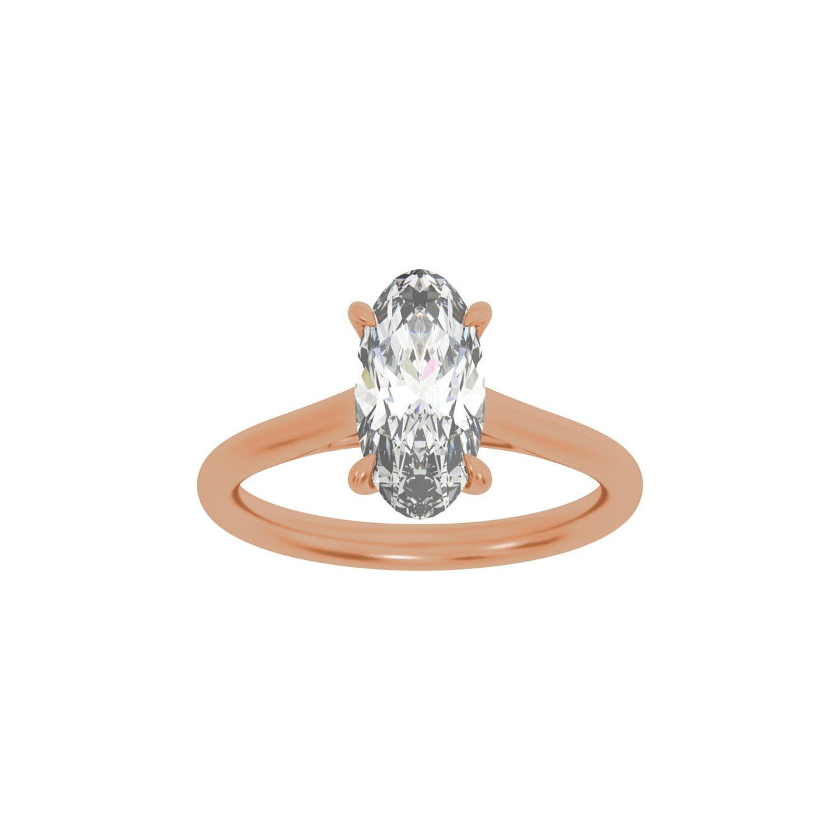 2 CTW Lab-Grown Diamond Engagement Ring, 12.1 mm