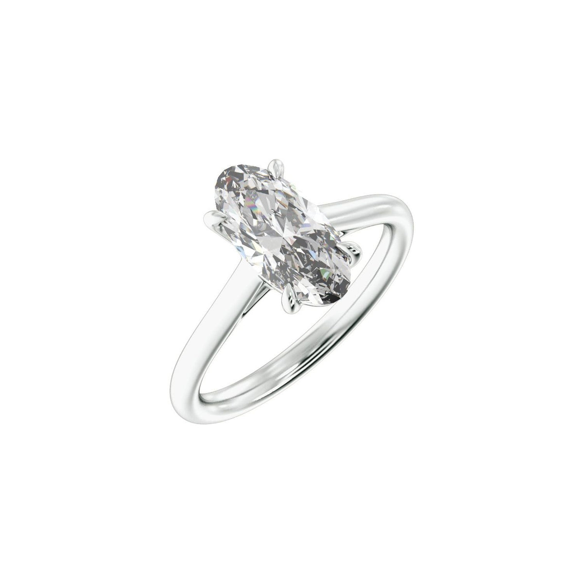 2 CTW Lab-Grown Diamond Engagement Ring, 12.1 mm
