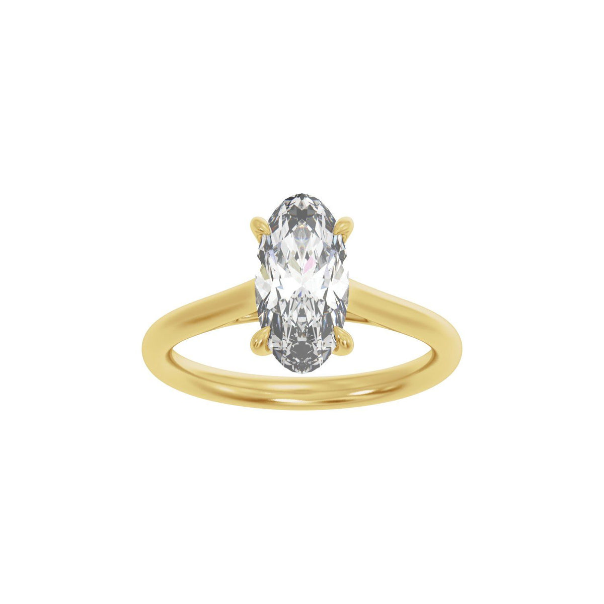 2 CTW Lab-Grown Diamond Engagement Ring, 12.1 mm