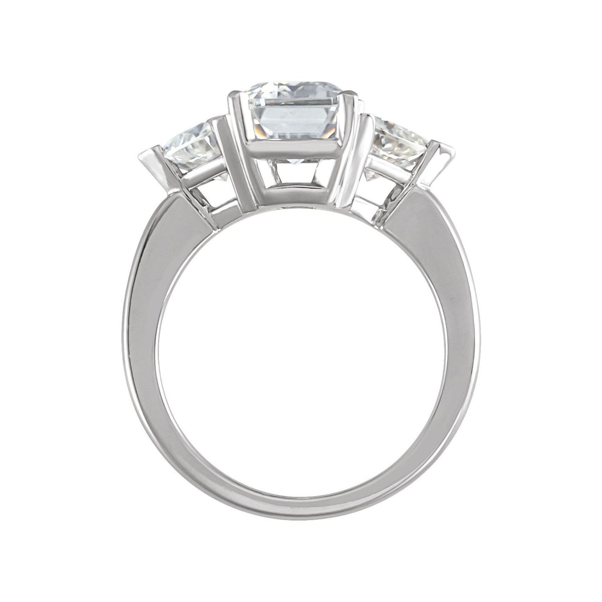 14K Yellow Gold Band for 6x4 mm Emerald Ring