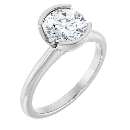 1 1/2 CTW Lab-Grown Diamond Engagement Ring, 9.14 mm