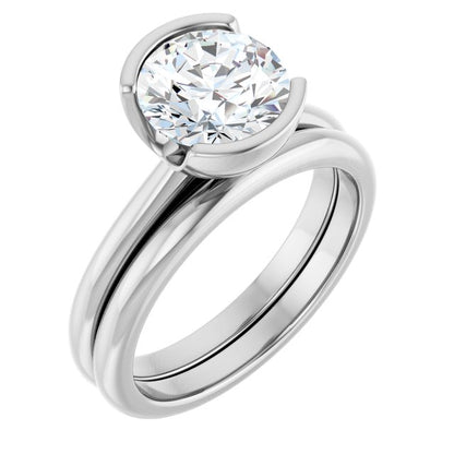 2 CTW Lab-Grown Diamond Engagement Ring, 9.8 mm