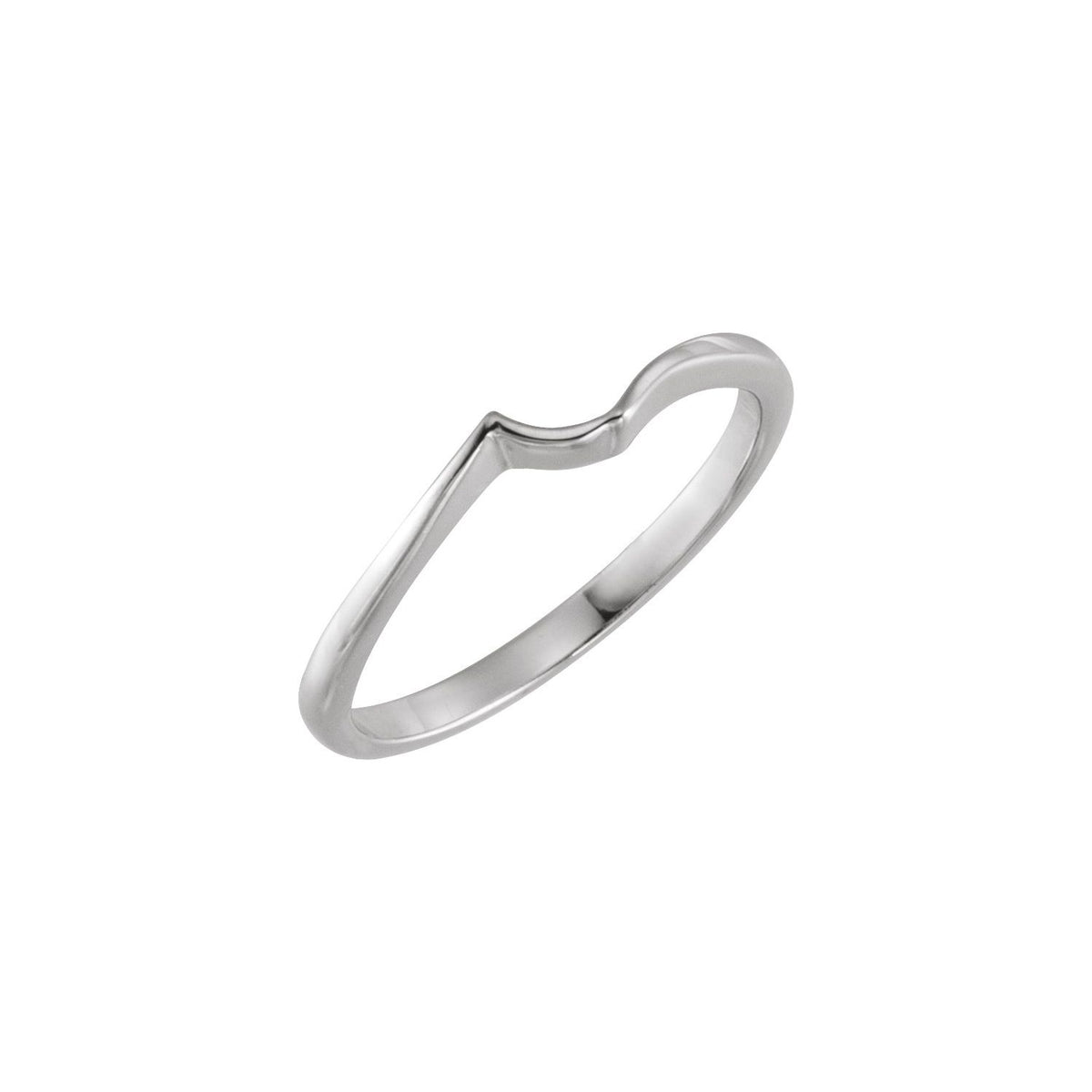 14K White Gold Band, 1.3 mm