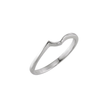 14K White Gold Band, 1.3 mm