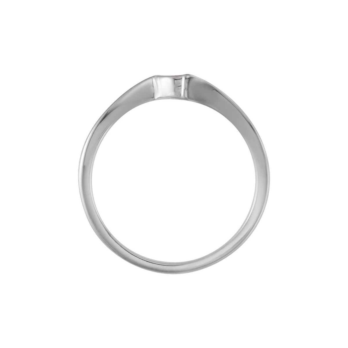 14K White Gold Band, 1.3 mm