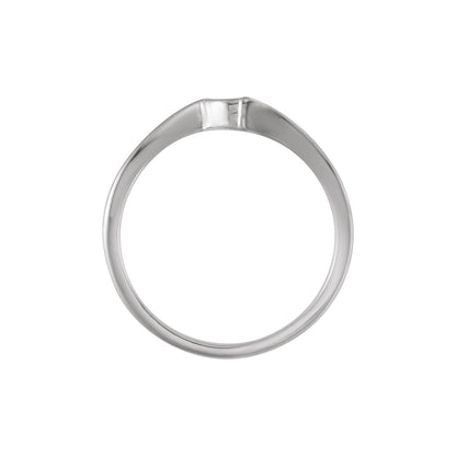 14K White Gold Band, 1.3 mm