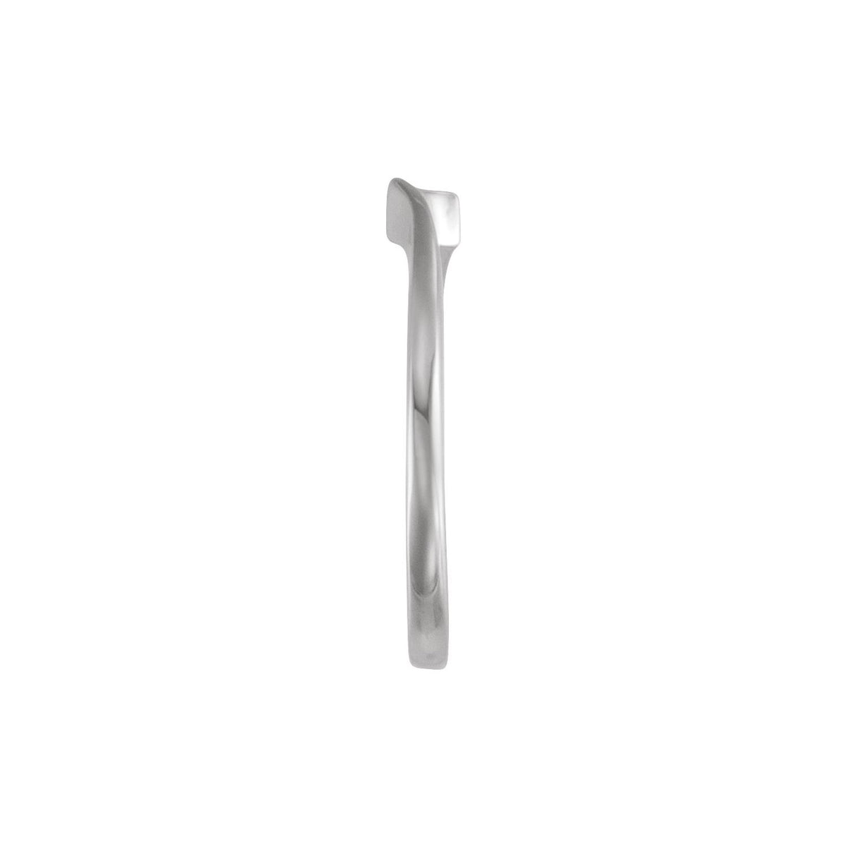 14K White Gold Band, 1.3 mm