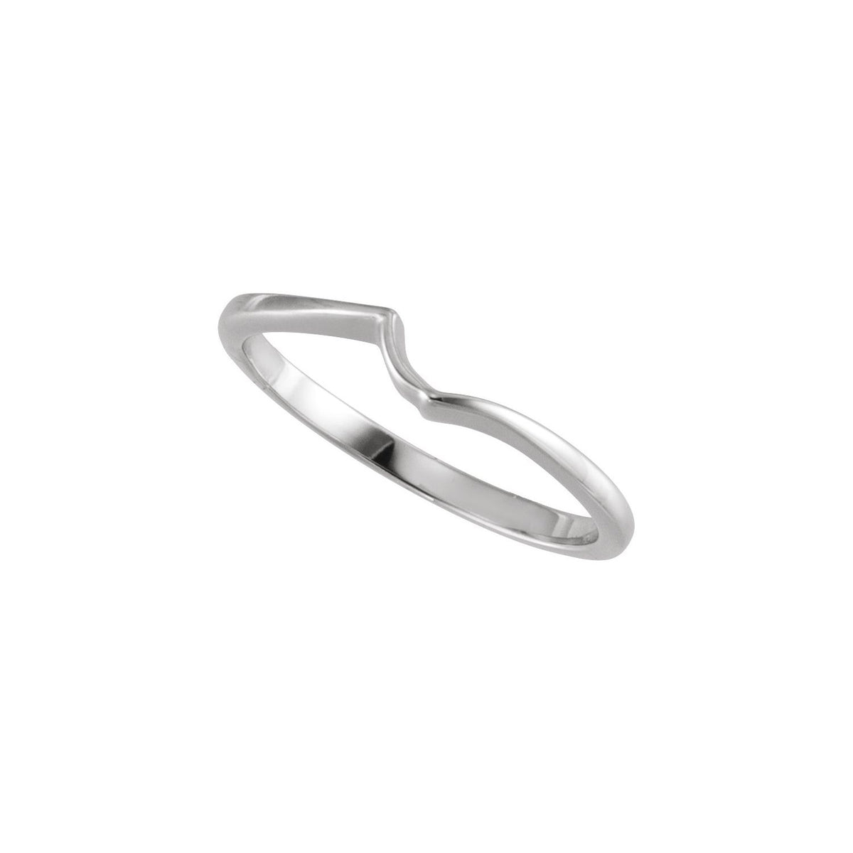 14K White Gold Band, 1.3 mm