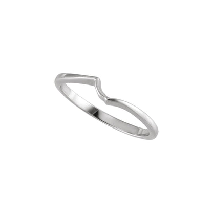 14K White Gold Band, 1.3 mm