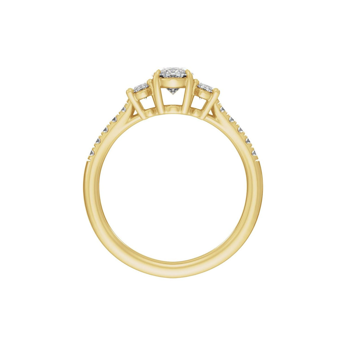 1 1/2 CTW Lab-Grown Diamond Three-Stone Engagement Ring, 9.8 mm