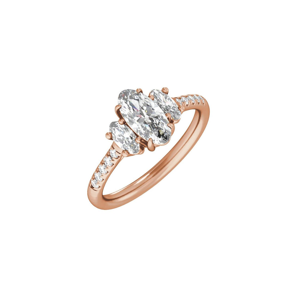 1 1/2 CTW Lab-Grown Diamond Three-Stone Engagement Ring, 9.8 mm
