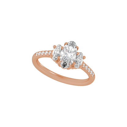 1 1/2 CTW Lab-Grown Diamond Three-Stone Engagement Ring, 9.8 mm