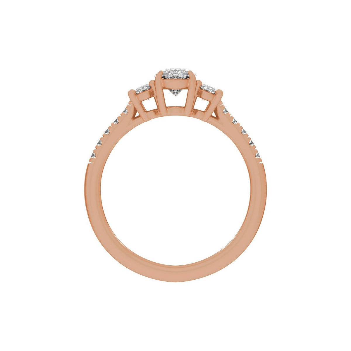 1 1/2 CTW Lab-Grown Diamond Three-Stone Engagement Ring, 9.8 mm