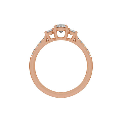 1 1/2 CTW Lab-Grown Diamond Three-Stone Engagement Ring, 9.8 mm