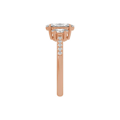 1 1/2 CTW Lab-Grown Diamond Three-Stone Engagement Ring, 9.8 mm